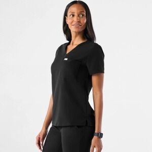 Figs Women's Catarina One-Pocket Scrub Top™ Size S Blacke EUC Uniform Medical